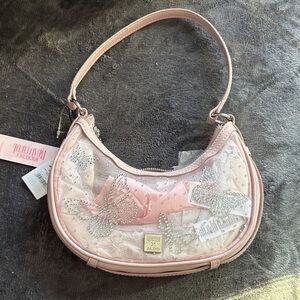 Aldo Light Pink Embellished Shoulder Bag
